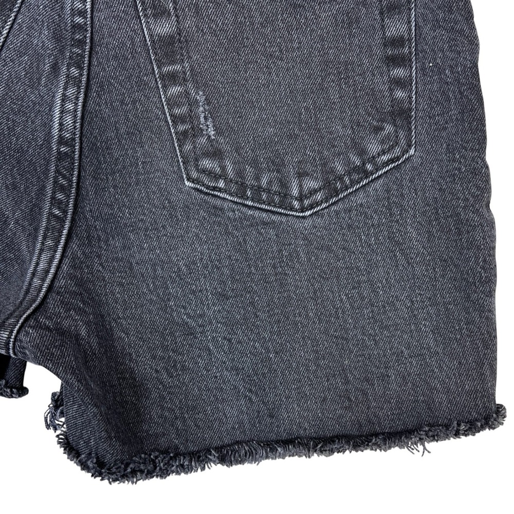 Abercrombie & Fitch 90s Straight Ultra High Rise Cutoff Shorts 24 / 00 Black - Picture 8 of 11